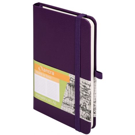 Notes Antra Romantyzm A6/80/80g linia, Fioletowy